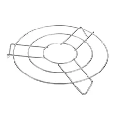 uxcell 丸型クッキングラ ック 7.9インチ直径 ステンレス製ワイヤー冷却スチーマーラ ック ベーキング 缶詰 調理 ロースト 冷却 グリル 乾燥用 シルバー (高さ1.2インチ)