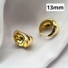 a5　フープピアス　ゴールド　シルバー925 金属アレルギー対応　ドロップ　13mm