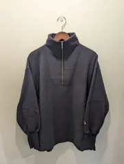 美品　Champion REVERSE WEAVE　チャンピオン　リバースウィーブ　スウェット　ハーフジップ　ハイネック　ネイビーグレー