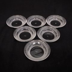 ラリック　ブルグイユ（ブルゴイユ）ソルトディッシュ６枚　小皿　クリスタル　ブランド西洋食器【mxm141】