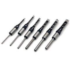 角穴ドリル 穴あけ 木工 ドリルチャック 木材 ノミ のみ 大工道具 六角 チゼル 角のみ 工具 ほぞ穴 6個 セット