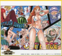 【中古】キャラカード 集合(スイカ割り/バーベキュー) ミニ色紙風イラストカード 「ワンピース サマーフェア 2024」 麦わらストア対象商品購入特典