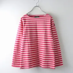 美品 フランス製 ルミノア Le minor コットン ボーダーバスク