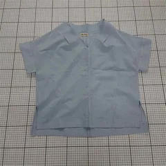 ◇ ⊂ nano universe ナノユニバース Vネック 半袖 トップス カットソー サイズF ライトブルー系 レディース E  【1508060012364】