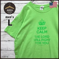 【GILDAN】古着アメリカ黄緑グリーンプリントTシャツ半袖メンズLサイズ