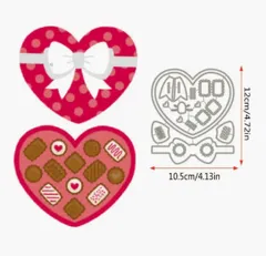 カッティングダイ　チョコレート　バレンタイン　ハート　スクラップブッキング　コラージュ　2558