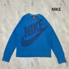 NIKE ナイキ sweat スウェット トレーナー ビッグロゴ ラグラン スポーツ ブルー サイズM 玉FL3988