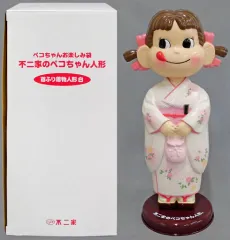 不二家 - 【不二家ペコちゃん】着物姿首振り　おすわり＆立ち姿 箱付き 不二家ペコちゃん 首ふり着物人形 | ブリキのおもちゃ