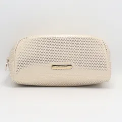 良品 ブルガリ ゴールド金具 アイボリー×ゴールドカラー レディースポーチ YUM 2000000 NSK