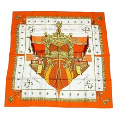 美品 HERMES エルメス スカーフ カレ90 EQUATEUR 赤道直下 総柄