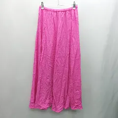 ◇ Θ &.NOSTALGIA アンド ドット ノスタルジア ウエストゴム ロング丈 フレア スカート サイズM-L ピンク レディース E  【1501160014504】