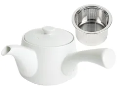 【在庫処分】【 洗剤で洗える 急須 】茶葉が詰まらない 茶こし 付 雲水 急須 きつさこ 380ml 有田焼 日本製/きゅうす 磁器 おしゃれ 白 シンプル モダン 大人 (ホワイト)