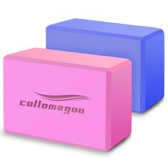 新品 COLLOMAGOO ヨガブロック 2個セット 23×15cm 厚み7.5cm 高密度EVA素材 軽量 撥水 水洗い可 ヨガポーズ 安定 やわらか触感 初心者 体幹 ストレッチ ピラティス フィットネス 補助 エクササイズサポート ヨガ ブロック ヨガグ