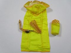 ペットグッズ　Lサイズ　胴回り55-70cm　雨の日セット 首輪+リード+レインコート入り  イエロー・イエロードット 未使用 定価3080円