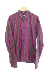 ドリス ヴァン ノッテン DRIES VAN NOTEN ライカ期 プリント 長袖シャツ 紫 50 長袖シャツ パープル 103MT-2332