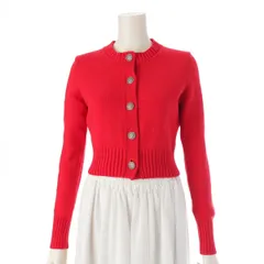 デイジーリン コットン フォクシー クロップド カーディガン トップス 35237 レッド 38【中古】