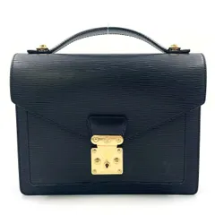 LOUIS VUITTON モンソー エピ エピ ノワール レザー ブラック ハンドバッグ ゴールド M52122のサムネイル