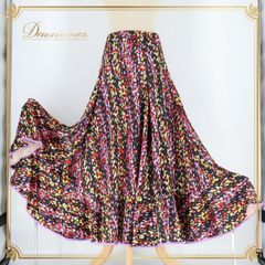 【美品 フラメンコ衣装】レッド×豪華ボランテ ワンピース ドレス 水玉 ドット スペイン製 フラメンコ衣装】レッド ワンピース ドレス 赤