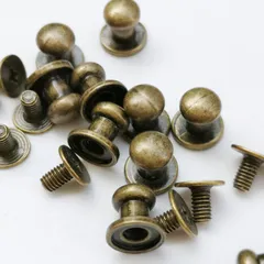 パーツ (古銅) ハンドメイド レザークラフト レザー用 80個セット ギボシ 6mm Raykui