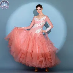 新品 未使用 華やかスタンダードドレス 発表会・競技会・デモにオススメのエレガントデザイン