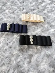 パール付きバレッタ　ヘアアクセ　ヘアクリップ　卒園式　卒業式　入学式