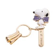 [スリーカラット] PEANUTS バッグキークリップ スヌーピーリボン キーホルダー バッグチャーム スヌーピー グッズ 雑貨 人気 