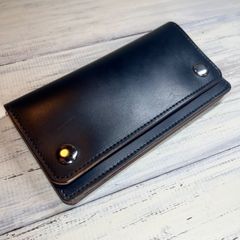 【トラッカーウォレット ロング　3層】 クロムエクセル 茶芯  WALDES シルバー