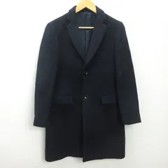 Q■ジャーナルスタンダード/JOURNAL STANDERDタスマニアメリノウール チェスターコート■黒【 S 】MENS/29【中古】