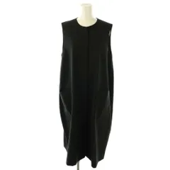 ミズイロインド mizuiro ind フロントフライコクーンジレ ベスト 前開き ロング 黒 /NR ■OS