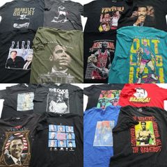古着卸 まとめ売り 人物 半袖Tシャツ 16枚セット (メンズ 2XL /3XL /5XL ) オバマ プロチーム NBA モハメドアリ 中古 古着 NA6981