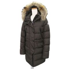 美品 国内正規品 MONCLER モンクレール FRAGON フラゴン ロゴワッペン ラクーンファー ウエスト絞り ジップアップ ダウン コート 47264