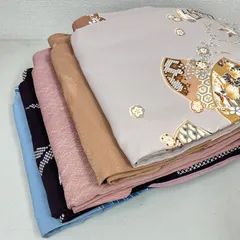 【着物まとめ売り】正絹訪問着10枚 着用可　リメイク素材　目立った汚れなし 86701.jpg