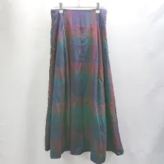 ◇ Θ OLIVE des OLIVE オリーブ デ オリーブ チェック ロング フレア スカート サイズ F ネイビー系 レディース E  【1502030047165】のサムネイル