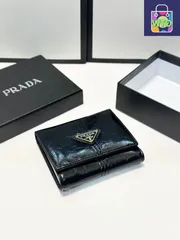 【今日特価】Prada プラダ オイルレザー短財布 耐久性に優れ、仕上げが精良-WTO輸入2
