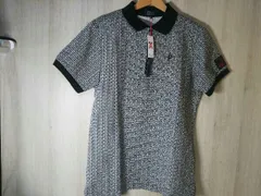 PEARLYGATES パーリーゲイツ 半袖 ポロシャツ ストレッチカノコ サイズ5(Lサイズ相当)  ゴルフウェア ブラック×ピンク