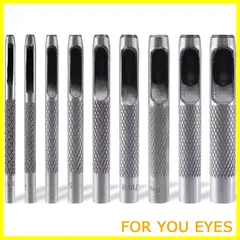 【新着商品】BTtime BTtime 穴あけポンチ （2.5mm 3mm 4mm 5mm 6mm 7mm 8mm 9mm 10mm） 9本セット 丸形 打ち抜きポンチ レザークラフト DIY 穴あけ道具