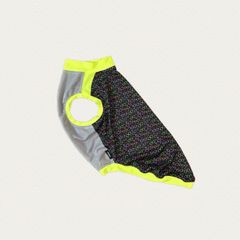 犬服　4L胴回76　ウォーターCOOL　サングラス×メッシュGY×肩切替ネオンYE