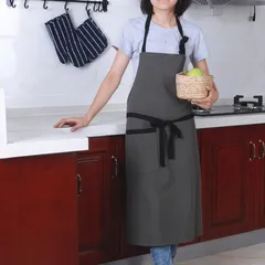 andfavs リネン コットン ロング エプロン カフェ 可愛い ギフト