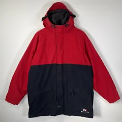 古着 90's/90年代 ノーティカ NAUTICA 中綿ナイロンジャケット ブルゾン ビッグ刺繍ロゴ XXL  レッド メンズ