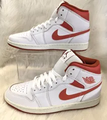 ⭐︎Hisaaaao⭐︎様専用ページ【中古】 NIKE （ナイキ）Air Jordan 1 エアジョーダン 1 ミッド  ｽﾆｰｶｰ ﾒﾝｽﾞ   FJ3458-160 unused:S 26.5㎝ ホワイト×レッド