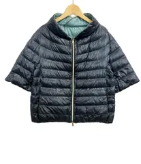 【美品希少】HERNO ダウン 半袖 ブラックネイビー M-L リバーシブル 2025年最新】HERNO ヘルノ 半袖リバーシブルダウンの人気