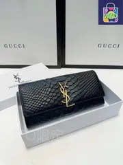 【今日特価】Yves Saint Laurent イヴ・サンローラン 最新ウォレットシリーズ クロコダイル柄小牛皮を採用し質感に優れる