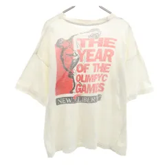 オールド 90s バックプリント 半袖 シングルステッチ Tシャツ オフホワイト OLD メンズ