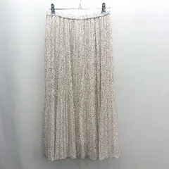 ◇ ⊂ NOLLEY'S ノーリーズ ドット柄 ロング プリーツ スカート サイズ38 アイボリー ブラック レディース E  【1502060010573】