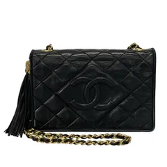 シャネルラムスキンマトラッセタッセルショルダーバッグ CHANEL シャネル ココボールタッセル マトラッセショルダー
