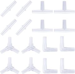 ZOYUBS エアーチューブコネクター Y型 T型 L型 I型 継手 分岐や延長用 接続 4種類 チューブコネクタ 水族館チューブ 水族館エアーバルブ 水族館エアチューブ分岐 水槽エアバルブ 水族館エアラインコネクタ 水槽用エアチューブ分岐 継手分岐接続エアー