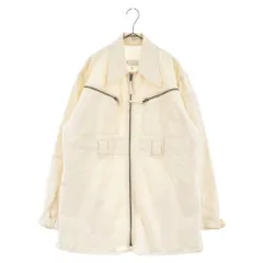 Martin Margiela 10 (マルタンマルジェラ) 22SS フロントジップ ストライプジャケット ベージュ S50AM0557 S54160のサムネイル