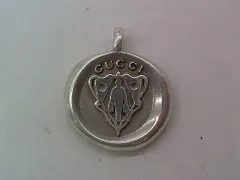 BJW3★グッチ/GUCCI クレスト紋章 ネックレス ペンダント シルバー チャーム トップ