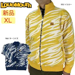 【新品・未使用】 ラウドマウス XLサイズ メンズ 裏蓄熱軽量ニットジャケット 771701 大きいサイズ有 アウター メンズゴルフウェア ジャガード アニマル柄 蓄熱 個性的  LOUDMOUTH