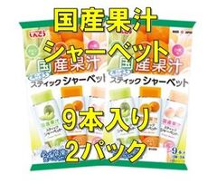 国産果汁シャーベット9本入り×2ﾊﾟｯｸ